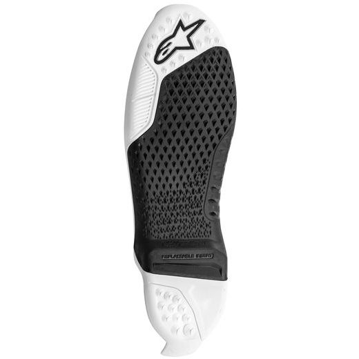 PODRÁŽKY PRE TOPÁNKY TECH 10 MODEL 2021 A DÁLE, ALPINESTARS (ČERNÁ/BÍLÁ, PÁR)