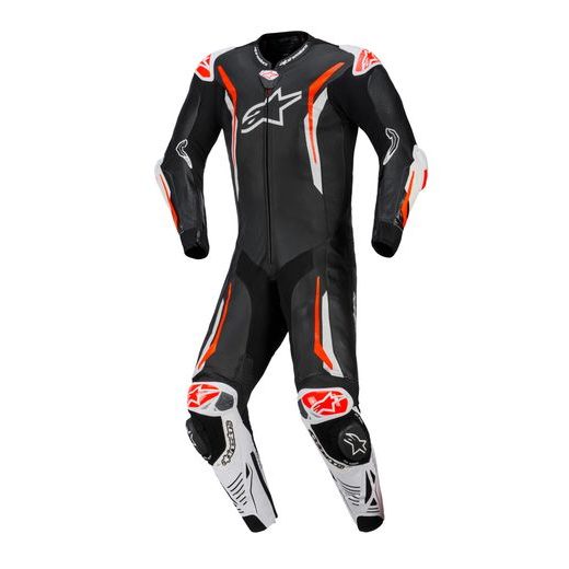 JEDNODIELNA KOMBINÉZA GP TECH V5, ALPINESTARS (ČERNÁ/BÍLÁ/ČERVENÁ FLUO) 2026
