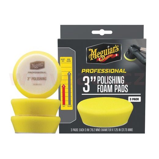MEGUIAR'S PROFESSIONAL POLISHING FOAM PAD 3" PĚNOVÉ LEŠTIACI KOTÚČE, 3KS 3" / 75 MM