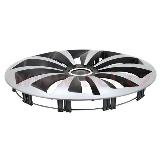 KRYTY KOL 15" STŘÍBRNO-ČERNÁ (SADA 4 KS)