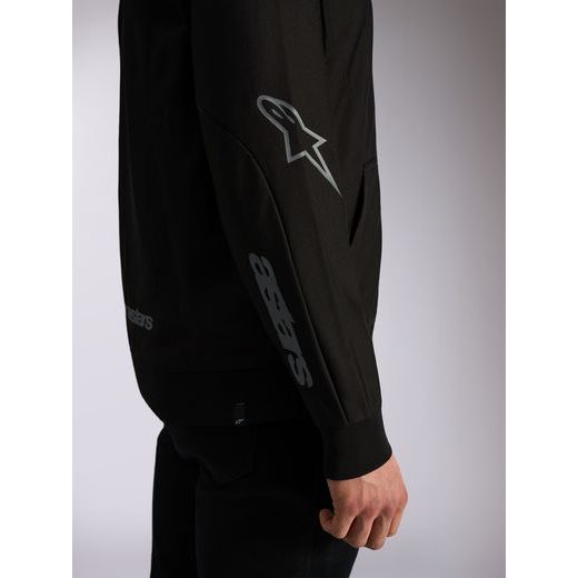 MIKINA SESSIONS 3 HOODIE, ALPINESTARS (ČERNÁ/ŠEDÁ)
