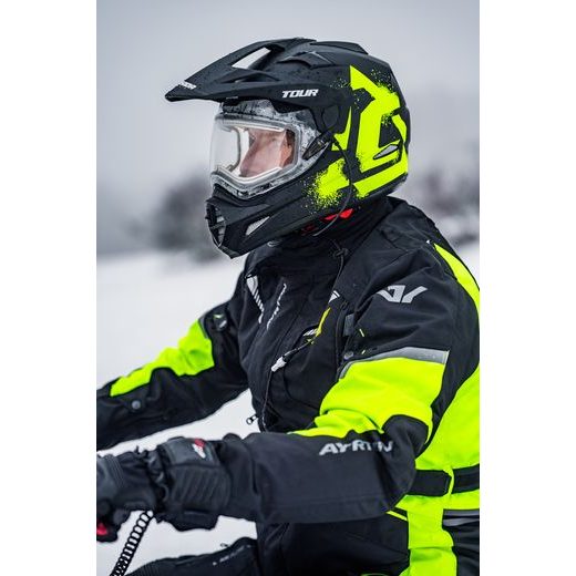 SADA PRE ELEKTRICKÝ VÝHŘEV PLEXI PRILIEB TOUR, CASSIDA (ČÍRE PLEXI, ORANŽOVÁ ANTIFOG CLONA)