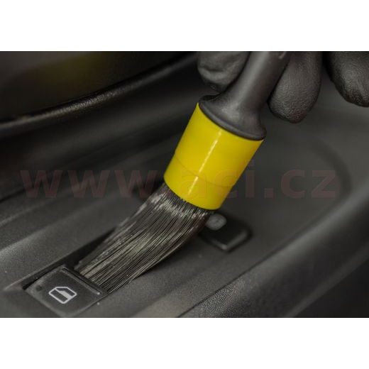 DETAILINGOVÉ ŠTĚTCE PRO INTERIÉR I EXTERIÉR, SADA 5 KS (ČERNO-ŽLUTÁ)