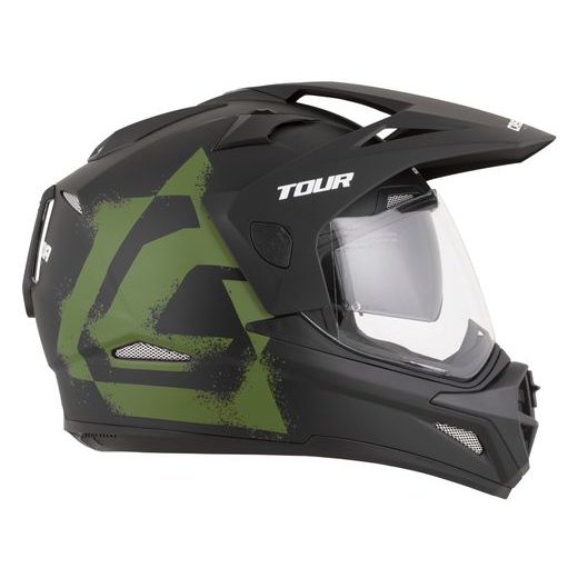 PRILBA TOUR 2.0 CREW, CASSIDA (ČIERNA MATNÁ/TMAVĚ ZELENÁ, PLEXI S PRÍPRAVOU PRE PINLOCK) 2026