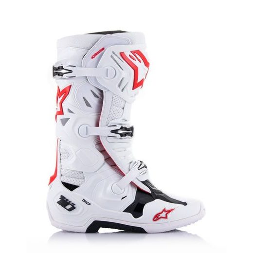 TOPÁNKY TECH 10 SUPERVENTED, ALPINESTARS, PERFOROVANÉ (BÍLÁ/ČERVENÁ/ČERNÁ) 2026
