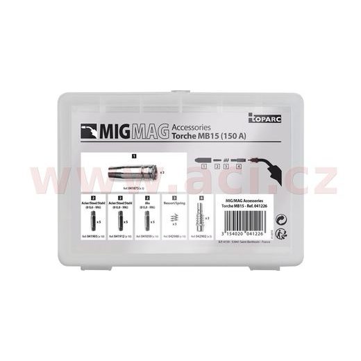 SADA KONCOVEK HOŘÁKŮ CO2 150 A