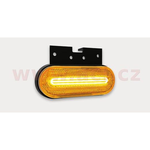 POZIČNÍ SVĚTLO LED OVÁLNÉ ORANŽOVÉ (124X75 MM) S ODRAZKOU, S DRŽÁKEM V HORNÍ ČÁSTI