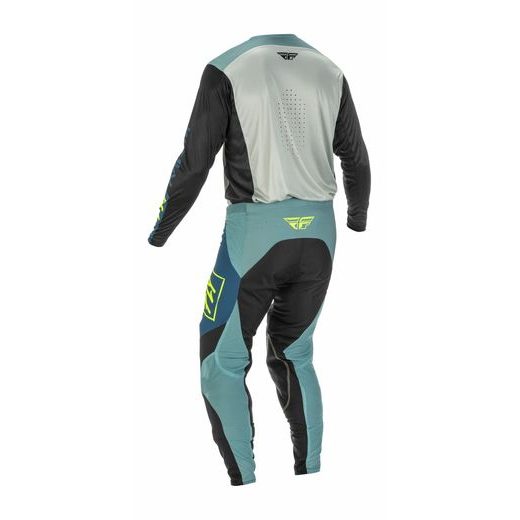 NOHAVICE LITE, FLY RACING - USA 2022 (ŠEDÁ/TYRKYSOVÁ/HI-VIS)