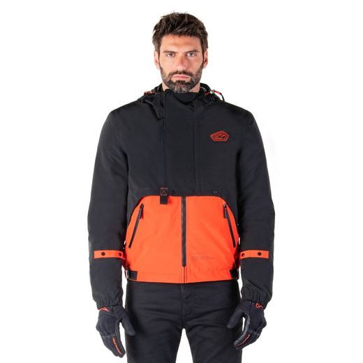 BUNDA MOOTANT WATERPROOF PARKA, ALPINESTARS (ČERNÁ/ORANŽOVÁ FLUO) 2026