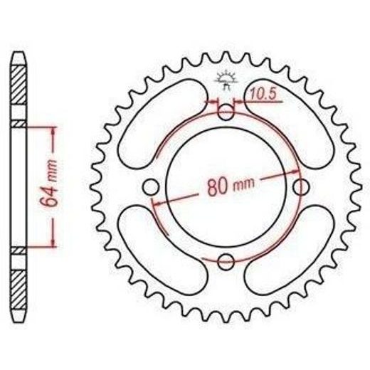 OCEĽOVÁ ROZETA PRE SEKUNDÁRNE REŤAZY TYPU 520, JT - ANGLICKO (32 ZUBOV)