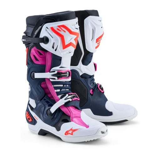 TOPÁNKY TECH 10 SUPERVENTED, ALPINESTARS, PERFOROVANÉ (TMAVO MODRÁ/BÍLÁ/ČERNÁ/FIALOVÁ) 2027
