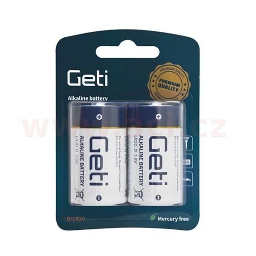 BATERIE ALKALICKÁ TYP D LR20, 1.5 V (2 KS)