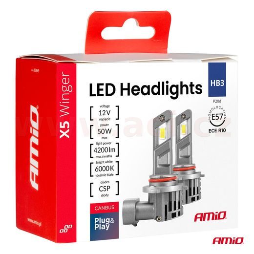 LED H8/H9/H11 50W - BÍLÁ (PATICE P20D), SADA 2 KS