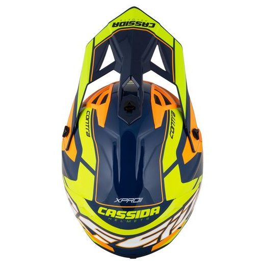 PRILBA CROSS PRO 2 CONTRA, CASSIDA (ŽLTÁ FLUO/ORANŽOVÁ/MODRÁ)