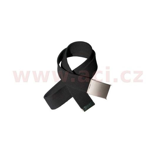 ČERNÝ LÁTKOVÝ OPASEK S KOVOVOU PŘEZKOU 135 CM, ŠÍŘKA 40MM