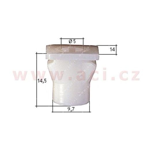 PLASTOVÁ PŘÍCHYTKA S VNITŘNÍM ZÁVITEM (SADA 10 KS)