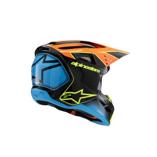PRILBA S-M3 FRAY, ALPINESTARS, DETSKÁ (ČERNÁ/ORANŽOVÁ FLUO/ŽLUTÁ FLUO/TYRKYSOVÁ) 2026