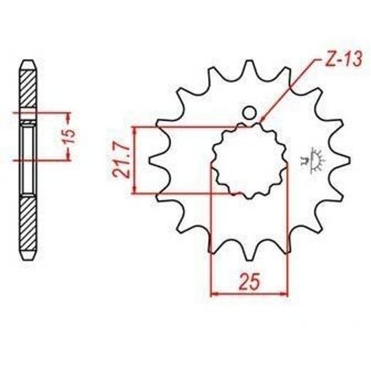 REŤAZOVÉ KOLIESKO PRE SEKUNDÁRNE REŤAZY TYPU 630, JT - ANGLICKO (16 ZUBOV)