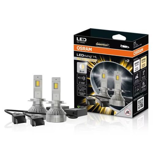 OSRAM ŽÁROVKA H7, 12V, 45W, PX26D, LEDRIVING HL ALLSEASON H7 (6500K/2700K PŘEPÍNATELNÉ), SADA 2KS