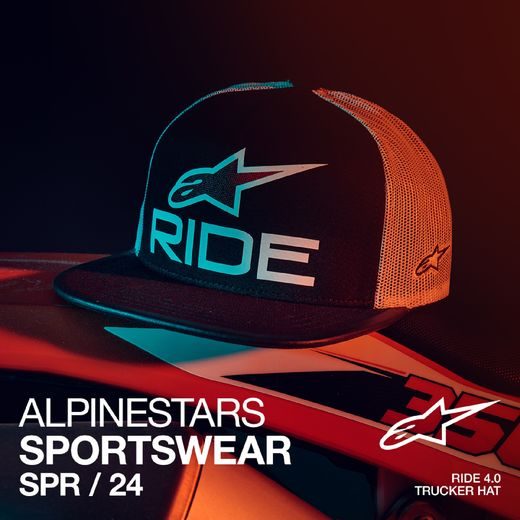 ŠILTOVKA RIDE 4.0 TRUCKER, ALPINESTARS (ČERNÁ/BÍLÁ/ČERVENÁ)