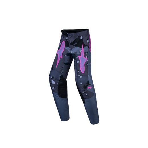 NOHAVICE FLUID LONE YOUTH, ALPINESTARS, DETSKÉ (ŠEDÁ CAMO/FIALOVÁ) 2027