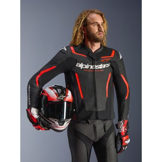 BUNDA GP FORCE V2, ALPINESTARS (ČERNÁ/ČERVENÁ FLUO/BÍLÁ) 2026