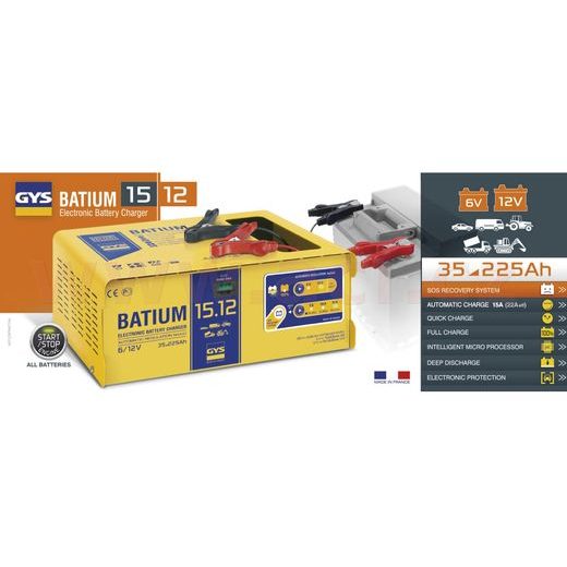 NABÍJEČKA GYS BATIUM 15.12 6/12 V, 225 AH, 15 A