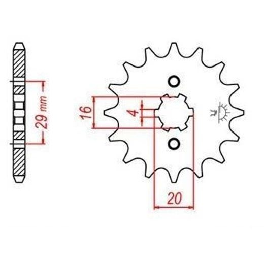 REŤAZOVÉ KOLIESKO PRE SEKUNDÁRNE REŤAZY TYPU 520, JT - ANGLICKO (12 ZUBOV)