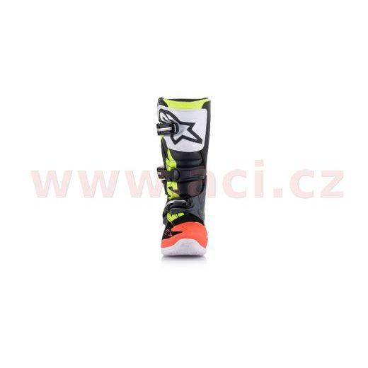 TOPÁNKY TECH 7 S, ALPINESTARS, DETSKÉ (ŠEDÁ/ČERVENÁ FLUO/ŽLUTÁ FLUO) 2026