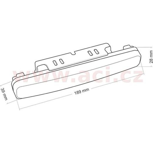 PŘÍDAVNÁ SVĚTLA LED PRO DENNÍ SVÍCENÍ 12 V, 5X SMD V KAŽDÉM SVĚTLE, 189X28X39 MM SADA VČETNĚ KABELÁŽE