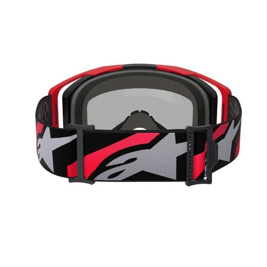 OKULIARE VISION 8 LUAR, ALPINESTARS (ČERVENÁ/ČERNÁ, ZRKADLOVÉ STRIEBORNÉ PLEXI) 2025