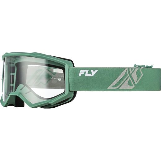 OKULIARE FOCUS, FLY RACING - USA (ZELENÉ - ČÍRÉ PLEXI)