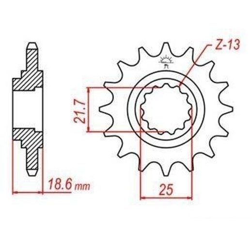 REŤAZOVÉ KOLIESKO PRE SEKUNDÁRNE REŤAZY TYPU 520, JT - ANGLICKO (15 ZUBOV)