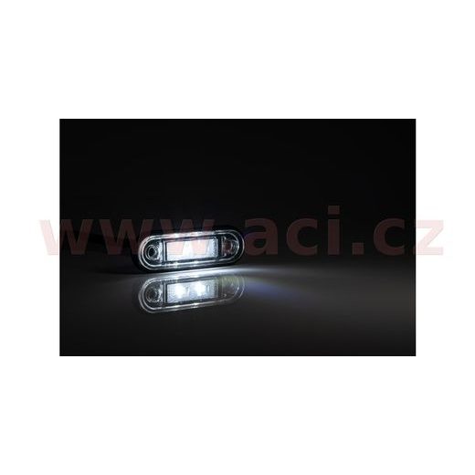 POZIČNÍ SVĚTLO LED OVÁLNÉ BÍLÉ (85X27 MM) S DRŽÁKEM