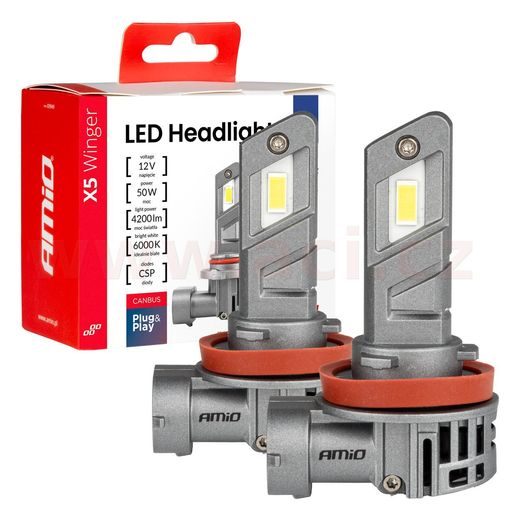 LED H8/H9/H11 50W - BÍLÁ (PATICE P20D), SADA 2 KS