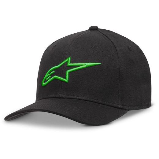 ŠILTOVKA AGELESS CURVE HAT, ALPINESTARS (ČERNÁ/ZELENÁ)