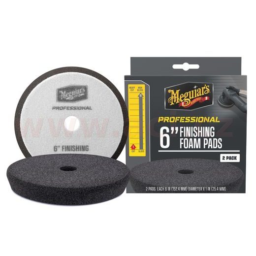 MEGUIAR'S PROFESSIONAL FINISHING FOAM PADS (6“) PĚNOVÉ FINIŠOVACÍ KOTÚČE, PRIEMER 6", 2 KUSY