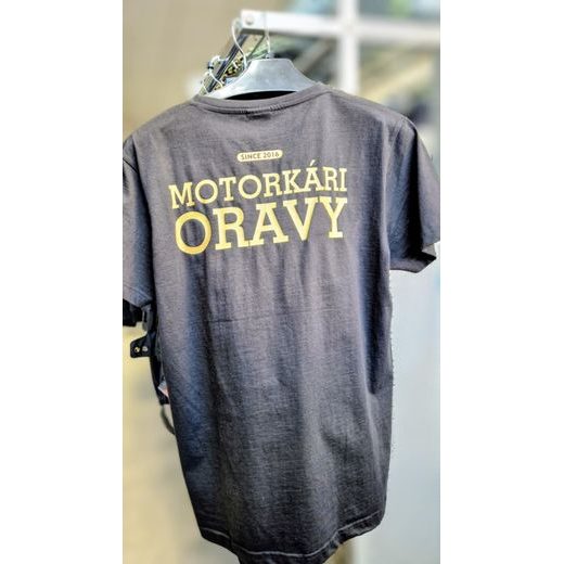TRIČKO MOTORKÁRI ORAVY, PÁNSKE, ČIERNE/ZLATÉ