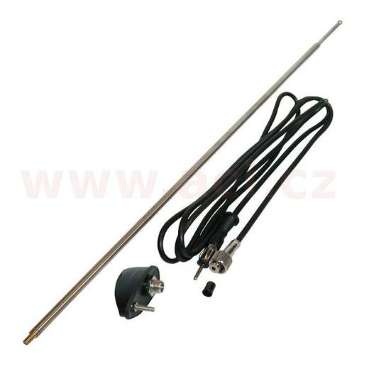 ANTÉNA S JEDNÍM ÚCHYTEM, CHROM S ČERNOU ZÁKLADNOU, 1400 MM CLASSIC