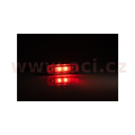 POZIČNÍ SVĚTLO LED OVÁLNÉ ČERVENÉ (85X27 MM) S DRŽÁKEM