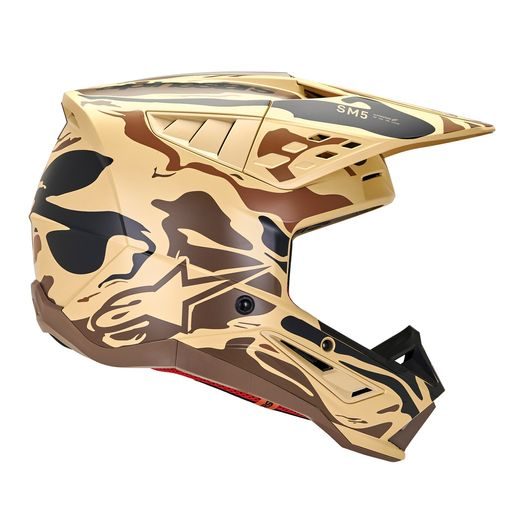 PRILBA S-M5 MINERAL, ALPINESTARS (TMAVO HNEDÁ CAMO MATNÁ) 2026