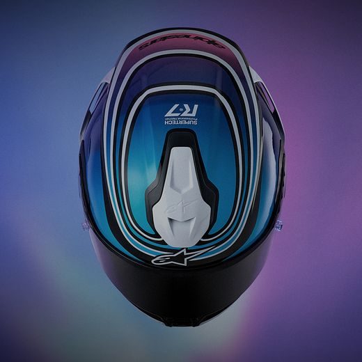 PRILBA S-R7 ZEAL, ALPINESTARS (ČERNÁ/MODRÁ/RŮŽOVÁ FLUO/BÍLÁ) 2026