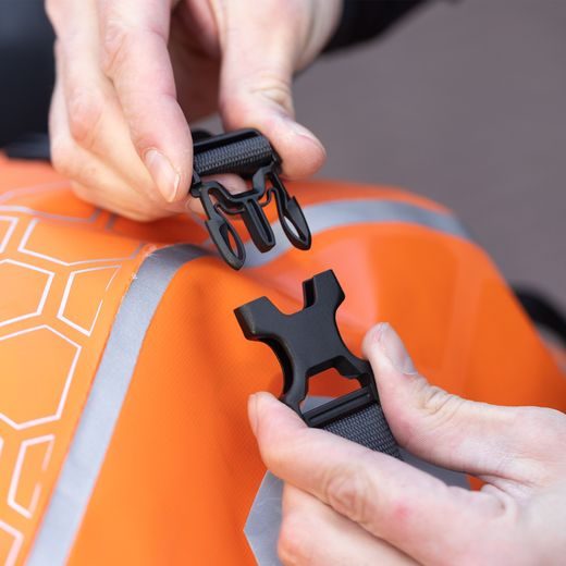 ZAVAZADLOVÉ POPRUHY ATLAS B-CLIP, 2 KS, OXFORD (ŠEDÁ, 26MM X 1,2M)