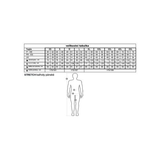 PRACOVNÍ KALHOTY ACI MONTÉRKY ČERNÉ STRETCH