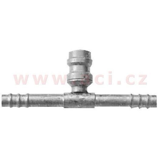 SPOJKA HLINÍKOVÁ NAMAČKÁVACÍ S NÍZKOTLAKÝM PORTEM 180° PRO HADICE G10 (13 MM)