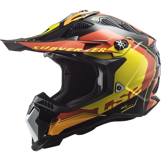 LS2 MX700 SUBVERTER ARCHED BLACK YELLOW RED