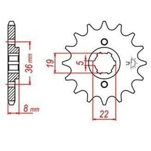 REŤAZOVÉ KOLIESKO PRE SEKUNDÁRNE REŤAZY TYPU 520, JT - ANGLICKO (12 ZUBOV)