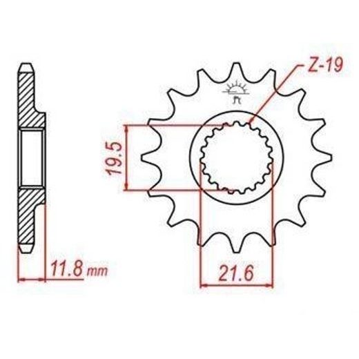 REŤAZOVÉ KOLIESKO PRE SEKUNDÁRNE REŤAZY TYPU 520, JT - ANGLICKO (12 ZUBOV)