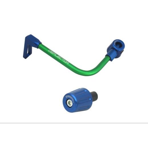 LEVER GUARD ACCOSSATO WITH GREEN HOSE AND JOINT LEFT, ALUMINIUM