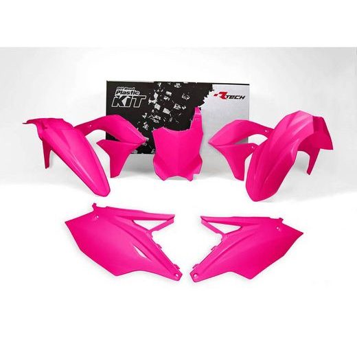 SADA PLASTOV KAWASAKI, RTECH (NEON RUŽOVÁ, 5 DIELOV)